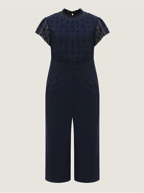 BloomChic Elegant Navy Short-Sleeve Jumpsuit NWT Sz 18-20 Never worn